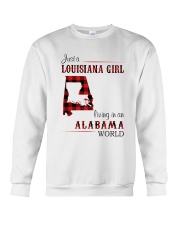 LOUISIANA GIRL LIVING IN ALABAMA WORLD Crewneck Sweatshirt tile