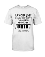 I Avoid Shit Because My Temper Can Go From 0 To Ohio Classic T-Shirt tile