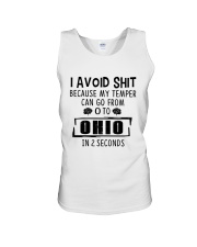I Avoid Shit Because My Temper Can Go From 0 To Ohio Unisex Tank tile