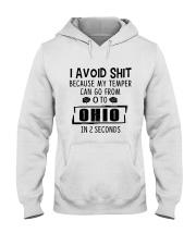 I Avoid Shit Because My Temper Can Go From 0 To Ohio Hooded Sweatshirt tile