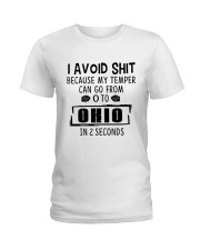 I Avoid Shit Because My Temper Can Go From 0 To Ohio Ladies T-Shirt tile