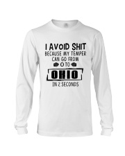 I Avoid Shit Because My Temper Can Go From 0 To Ohio Long Sleeve Tee tile