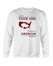CZECH GIRL LIVING IN AMERICAN WORLD Crewneck Sweatshirt tile
