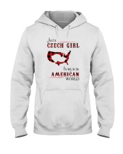 CZECH GIRL LIVING IN AMERICAN WORLD Hooded Sweatshirt tile