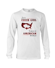 CZECH GIRL LIVING IN AMERICAN WORLD Long Sleeve Tee tile