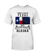 LIVE IN TEXAS BEGAN IN ALASKA Classic T-Shirt tile