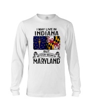 LIVE IN INDIANA BEGAN IN MARYLAND Long Sleeve Tee tile