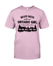 NEVER MESS WITH AN ONTARIO GIRL Classic T-Shirt thumbnail