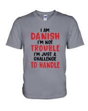 I AM DANISH I'M NOT TROUBLE V-Neck T-Shirt thumbnail