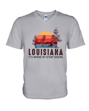 LOUISIANA IT'S WHERE MY STORY BEGINS V-Neck T-Shirt thumbnail
