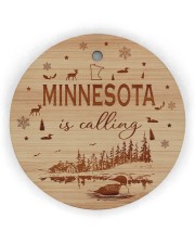 Minnesota Is Calling Circle Ornament (Wood tile