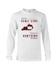 IOWA GIRL LIVING IN KENTUCKY WORLD Long Sleeve Tee thumbnail