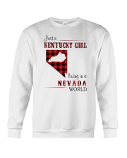 KENTUCKY GIRL LIVING IN NEVADA WORLD Crewneck Sweatshirt thumbnail