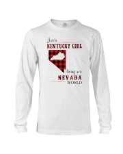 KENTUCKY GIRL LIVING IN NEVADA WORLD Long Sleeve Tee thumbnail