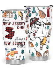 Once A Jersey Girl Plaid Pattern Glitter Tumbler tile