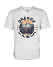 Oregon Nickname State V-Neck T-Shirt tile
