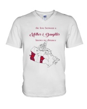MANITOBA BRITISH COLUMBIA LOVE A MOTHER DAUGHTER V-Neck T-Shirt thumbnail