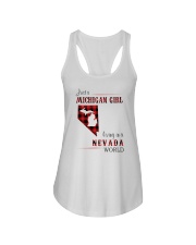 MICHIGAN GIRL LIVING IN NEVADA WORLD Ladies Flowy Tank thumbnail