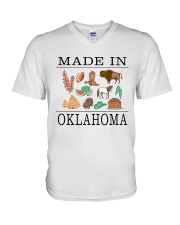 Symbols Made In Oklahoma V-Neck T-Shirt tile