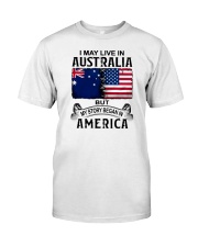 LIVE IN AUSTRALIA BEGAN IN AMERICA Classic T-Shirt tile