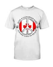 Just A Canadian Girl In Peace Premium Fit Mens Tee tile