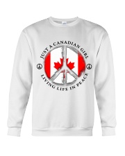 Just A Canadian Girl In Peace Crewneck Sweatshirt tile