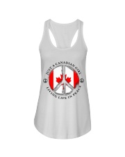 Just A Canadian Girl In Peace Ladies Flowy Tank front