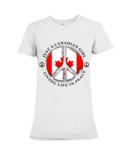 Just A Canadian Girl In Peace Premium Fit Ladies Tee tile