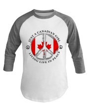 Just A Canadian Girl In Peace Baseball Tee tile