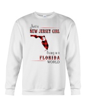 JERSEY GIRL LIVING IN FLORIDA WORLD Crewneck Sweatshirt thumbnail
