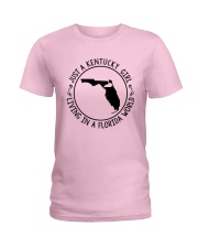 KENTUCKY GIRL LIVING IN A FLORIDA WORLD Ladies T-Shirt thumbnail