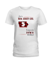 JERSEY GIRL LIVING IN IOWA WORLD Ladies T-Shirt thumbnail