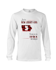 JERSEY GIRL LIVING IN IOWA WORLD Long Sleeve Tee thumbnail