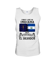 LIVE IN INDIANA BEGAN IN EL SALVADOR Unisex Tank tile