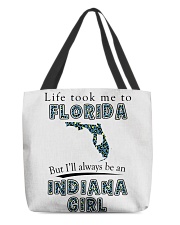 INDIANA GIRL LIFE TOOK TO FLORIDA All-Over Tote tile