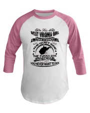 THIS WEST VIRGINIA GIRL HAS 3 SIDES Baseball Tee thumbnail