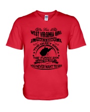 THIS WEST VIRGINIA GIRL HAS 3 SIDES V-Neck T-Shirt thumbnail