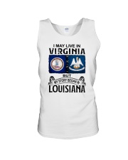 LIVE IN VIRGINIA BEGAN IN LOUISIANA Unisex Tank tile