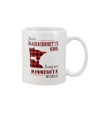 MASSACHUSETTS GIRL LIVING IN MINNESOTA WORLD Mug tile