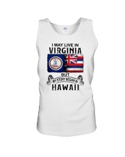LIVE IN VIRGINIA BEGAN IN HAWAII Unisex Tank thumbnail