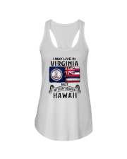 LIVE IN VIRGINIA BEGAN IN HAWAII Ladies Flowy Tank thumbnail