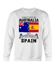 LIVE IN AUSTRALIA BEGAN IN SPAIN ROOT Crewneck Sweatshirt thumbnail