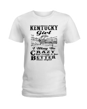 Kentucky Girl I May Be Crazy Ladies T-Shirt tile