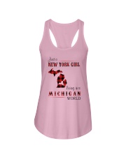 NEW YORK GIRL LIVING IN MICHIGAN WORLD Ladies Flowy Tank thumbnail