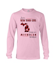 NEW YORK GIRL LIVING IN MICHIGAN WORLD Long Sleeve Tee thumbnail
