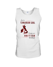 CANADIAN GIRL LIVING IN BRITISH WORLD Unisex Tank thumbnail