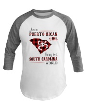 PUERTO RICAN GIRL LIVING IN SOUTH CAROLINA WORLD Baseball Tee tile