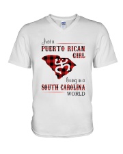 PUERTO RICAN GIRL LIVING IN SOUTH CAROLINA WORLD V-Neck T-Shirt tile