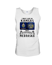 LIVE IN KANSAS BEGAN IN NEBRASKA Unisex Tank tile