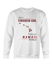 CANADIAN GIRL LIVING IN HAWAII WORLD Crewneck Sweatshirt thumbnail